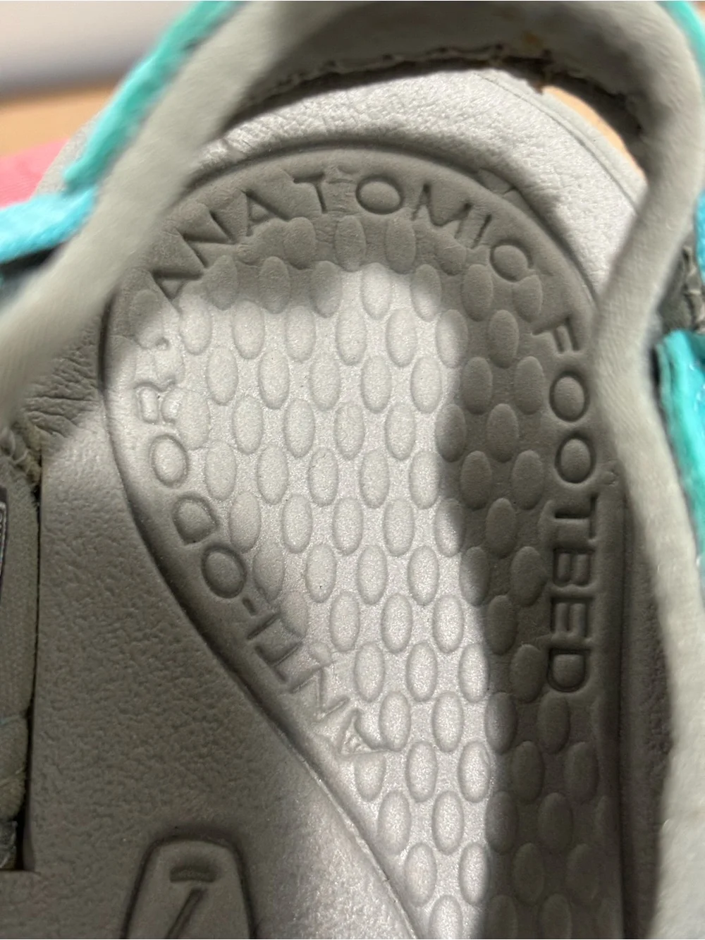 KEEN Whisper Waterproof Hiking Sandals Women’s Size 6 Teal Gray Closed Toe